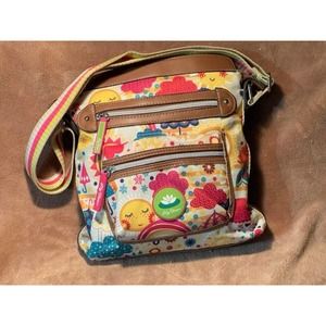 Lilly Bloom Designs -Sunny Days & Rainy Days-Shoulder Bag w/Leather Accents